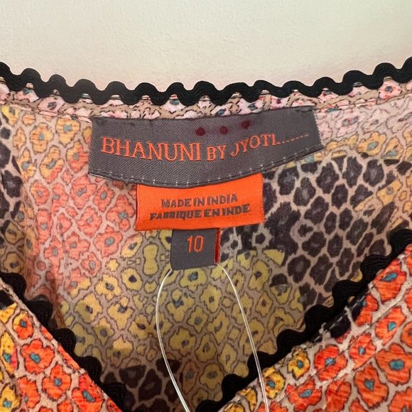 Bhanuni Jyoti Embellished V Neck Peplum Tank Top NWT Size 10 JB - Picture 5 of 6